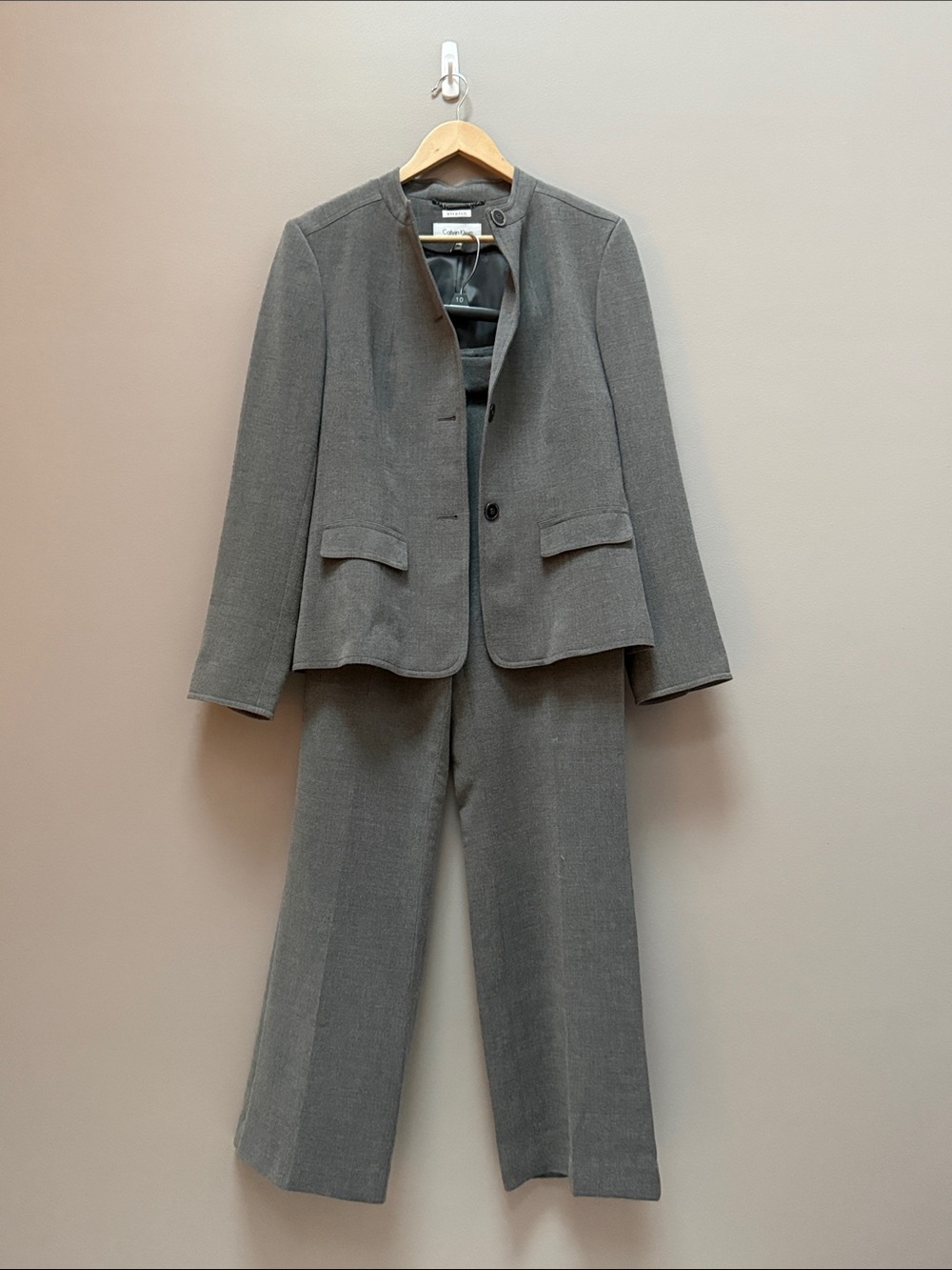 Calvin Klein Gray Women's Two-Piece Suit